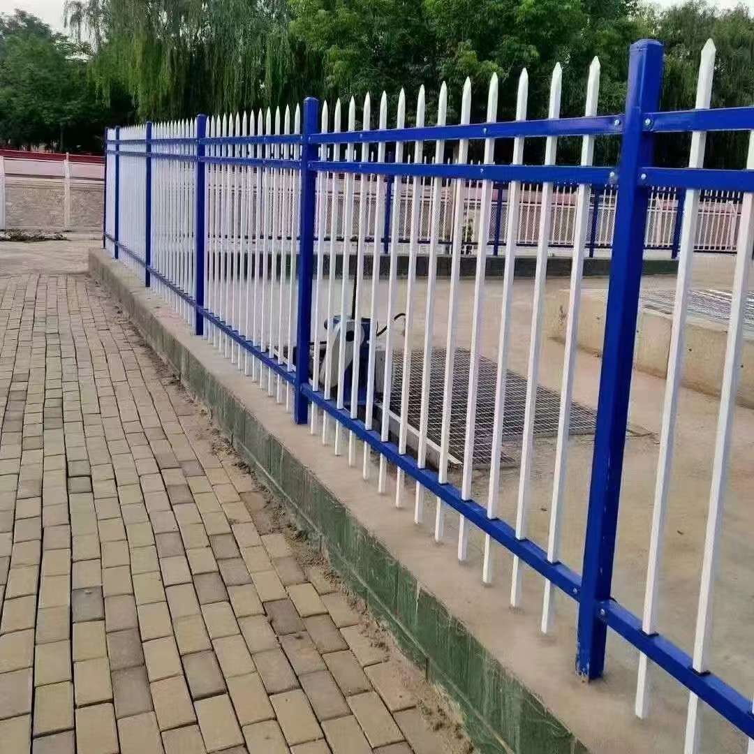 广东珠海市工厂围墙护栏锌钢铁艺护栏小区护栏河道防护栏杆款式
