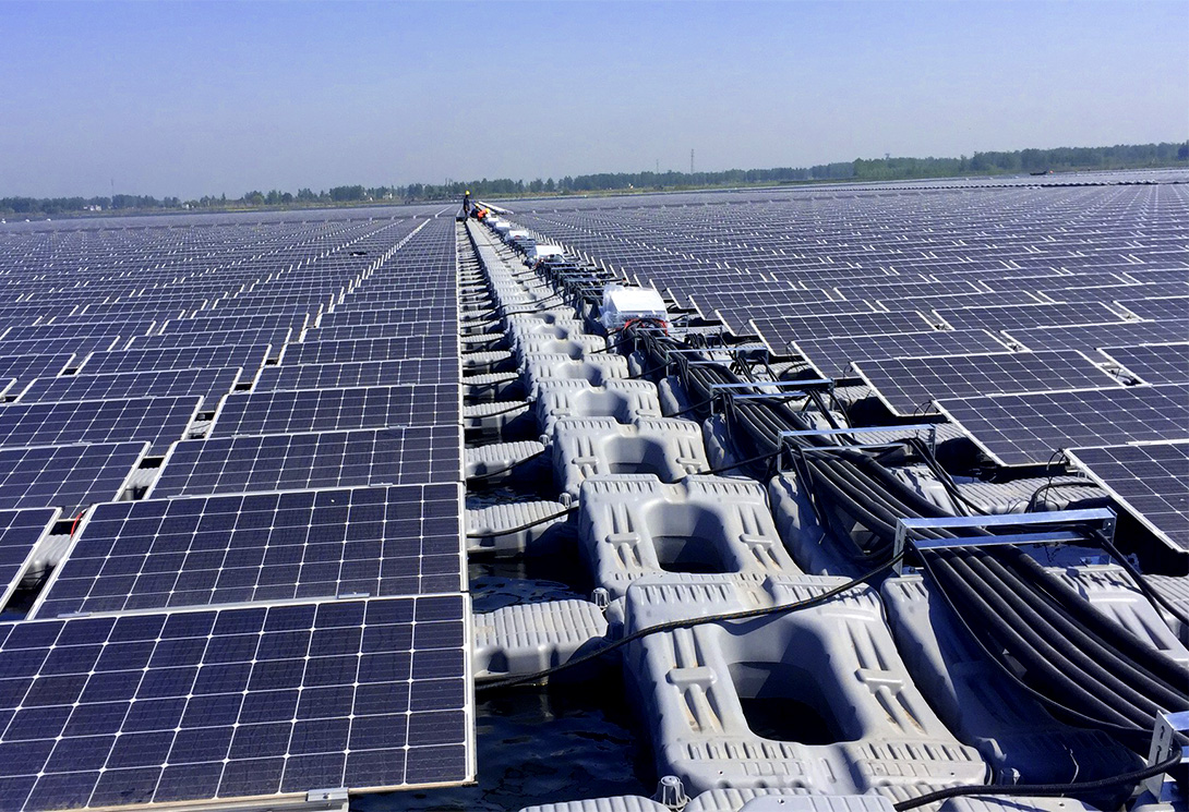 宁夏回族自治区太阳能水上漂浮电站solarpowerstation太阳能发电-寿命大于25年