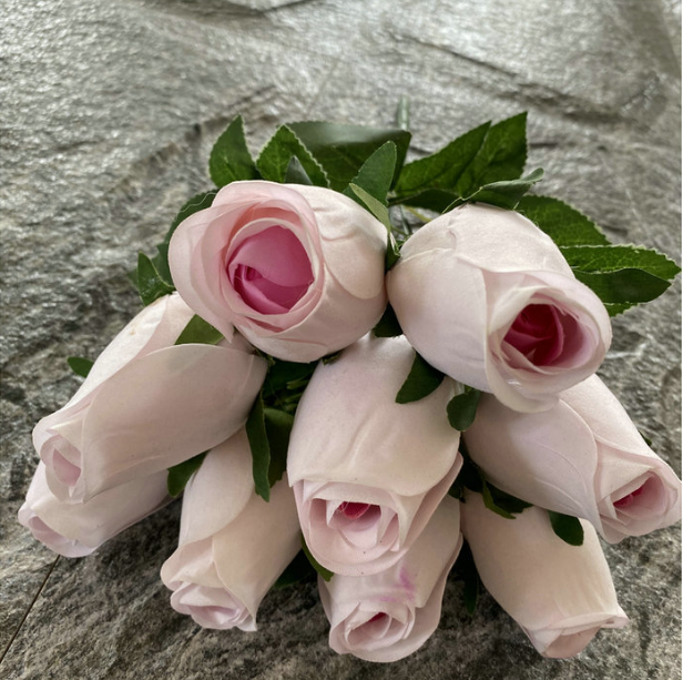天津240毛9头小玫蕾 婚庆装饰家居摆件玫瑰花束 工程软装人造花假花