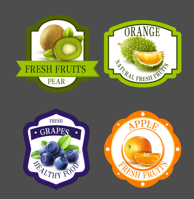 水果标签贴纸定制蔬菜西瓜苹果石榴柚子不干胶鲜果切水果汁定做图片