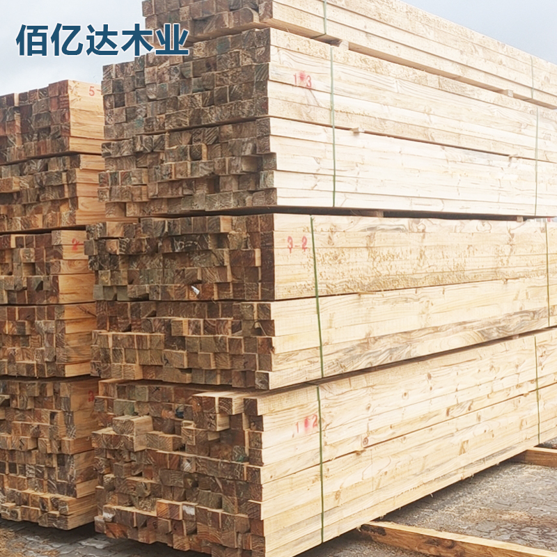 建筑木方生产厂家基地 木方实木 建筑工地用料 不变形不蓝变 佰亿达120902