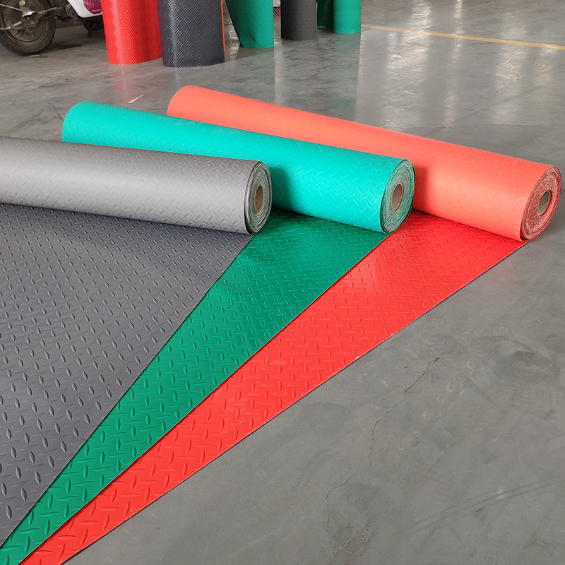 雪柯牛筋地垫耐磨地胶PVC牛津塑料地毯工厂仓库车间防滑防水地垫