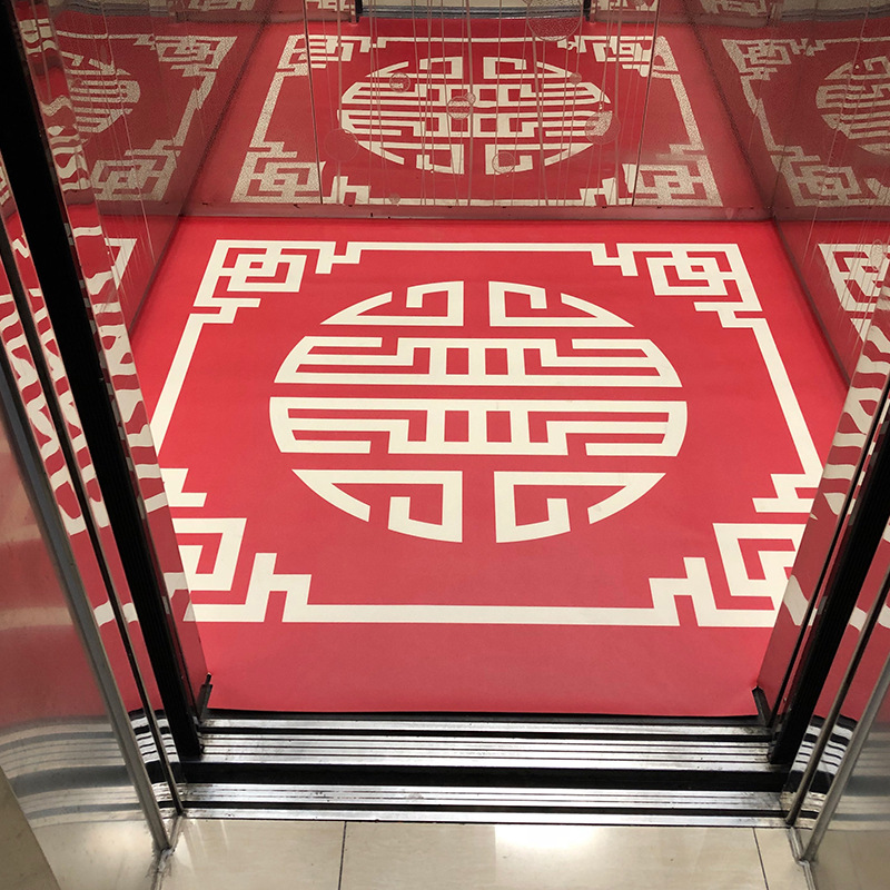 雪柯电梯垫PVC地板电梯轿厢地板胶大理石3D立体纹路图案可选耐磨