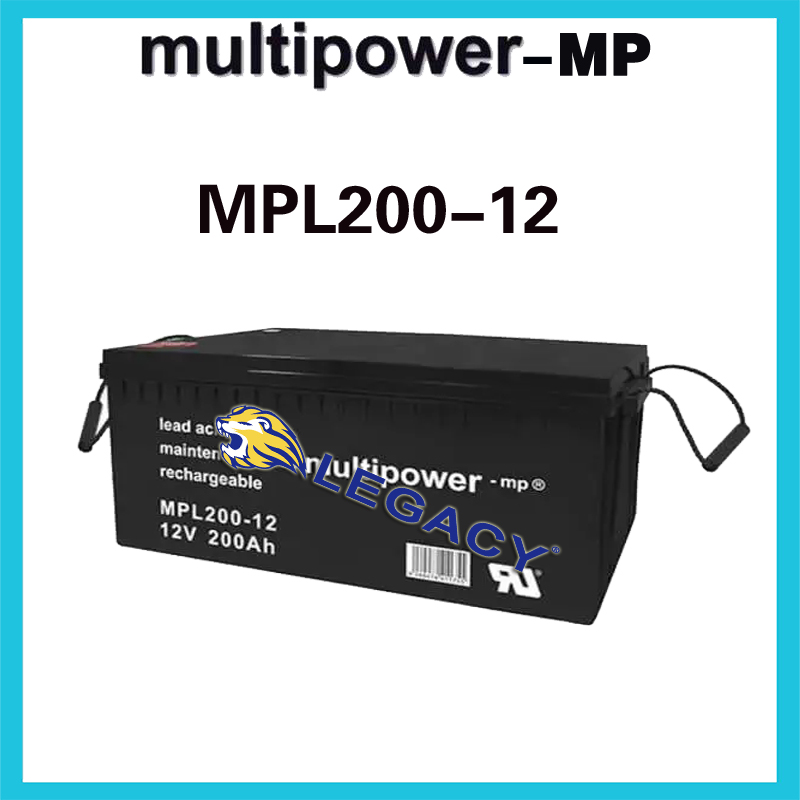 MULTIPOWER蓄电池MPL200-12 - 12V 200AH AGM 电池