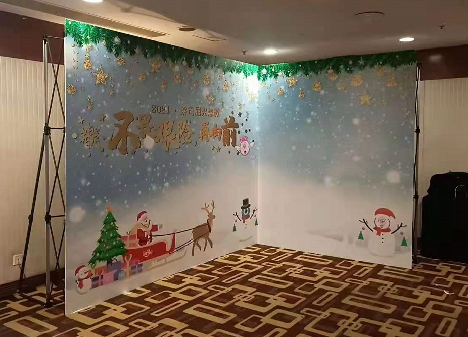北京户内外展板背景板喷绘拉网桁架大展架订做图片