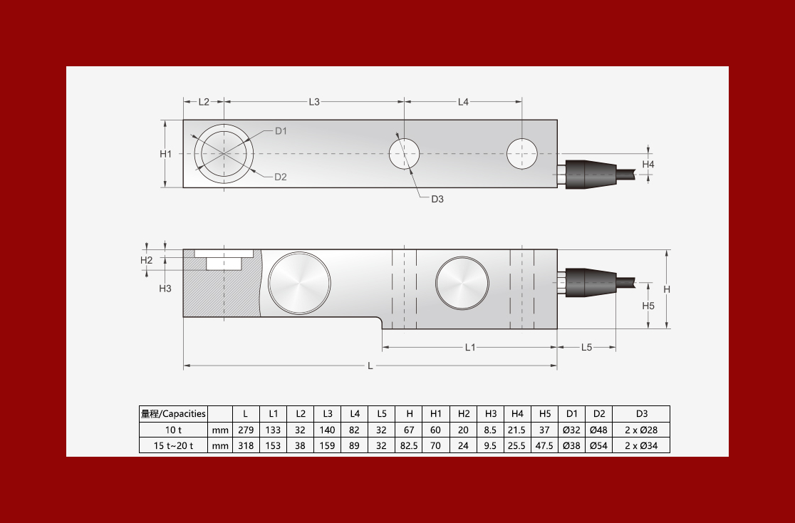 美国传力单臂悬梁防爆称重传感器SB(FB)-15t表层镀镍防腐处理高稳定性高精度一级代理商