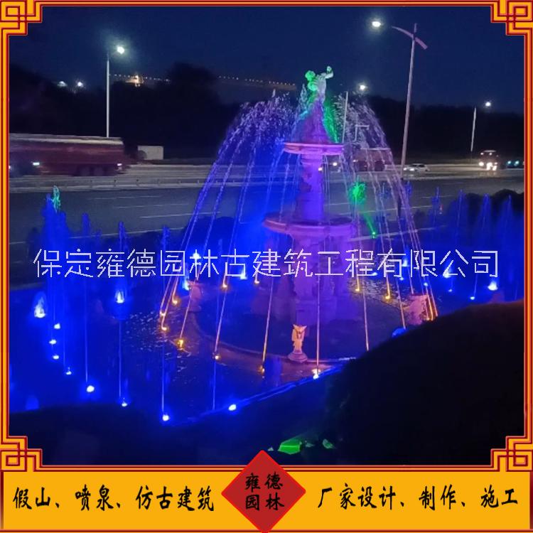 彩色音乐喷泉 大型广场水幕景观