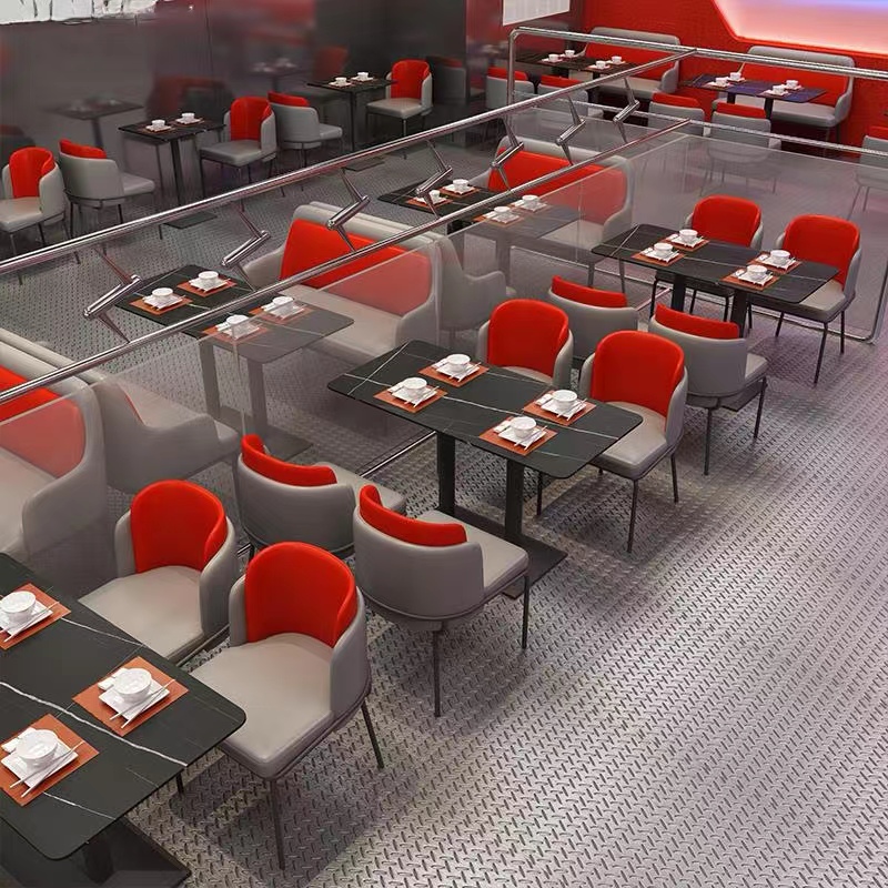 工业风主题餐厅烧烤店烤肉店桌椅组合西餐厅茶餐厅甜品店卡座沙发 卡座沙发餐桌餐椅