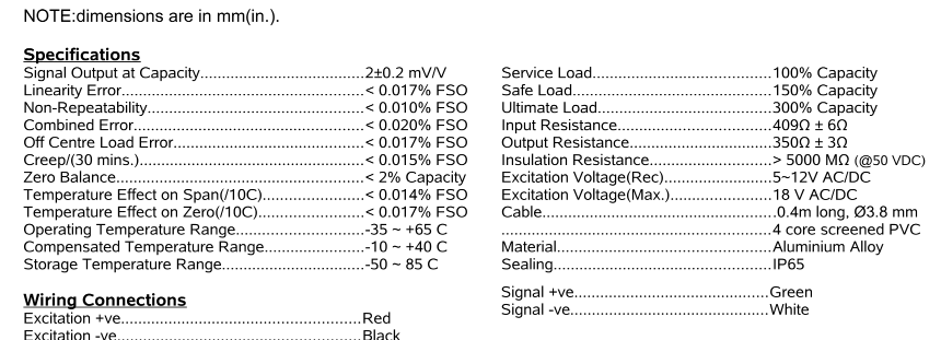 富林泰克PT平台负荷传感器PTASP6-N 3/5/8/10/15/20/30/50/75/100kg铝制, 高精度测量