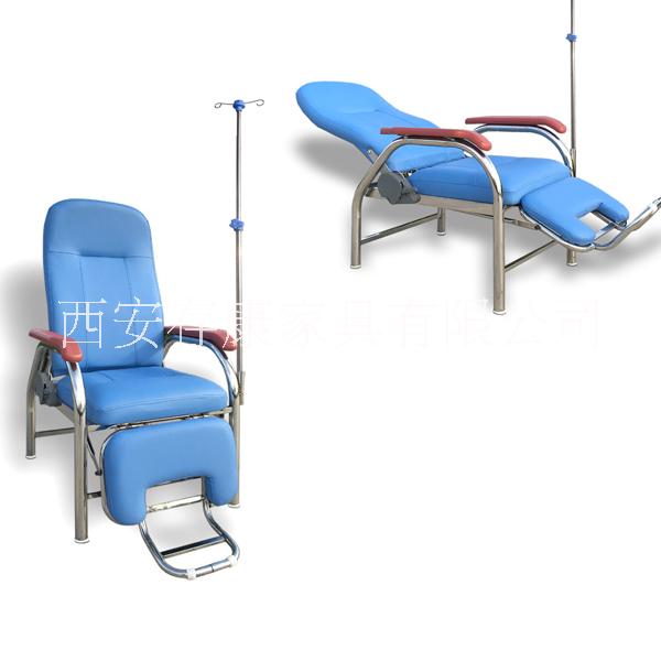 医院门诊输液椅 医用半躺式输床椅子单人位钢制不锈钢输液椅图片