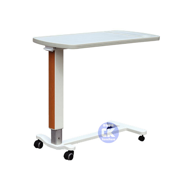 医用升降餐桌 床边用餐桌护理床餐桌 带脚轮移动餐桌 可折叠移动餐桌图片
