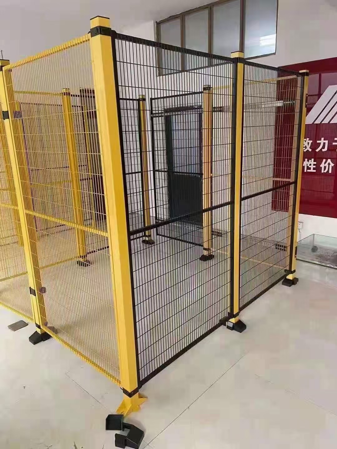 广东车间隔离网仓库隔断网工厂设备围栏防护网移动冲孔板机器人围栏