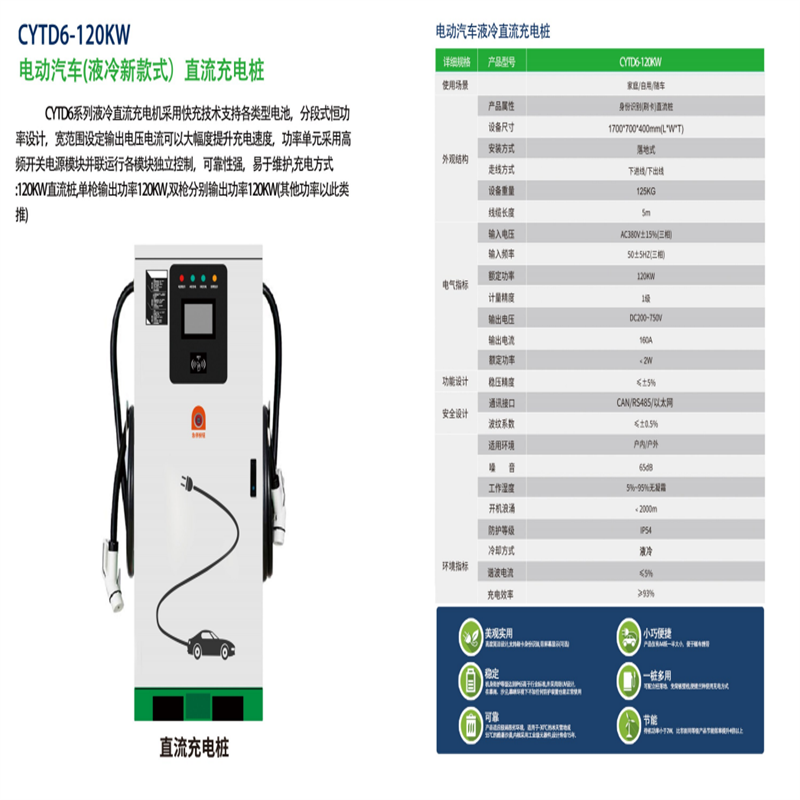 CYTD6-120KW电动汽车(液冷新款式)直流充电桩安装-生产商-报价图片