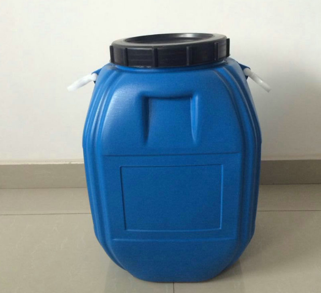 成都市塑料化工桶厂家耐酸碱蓝色50L圆形塑料方桶 带盖耳朵广口防腐塑料化工桶