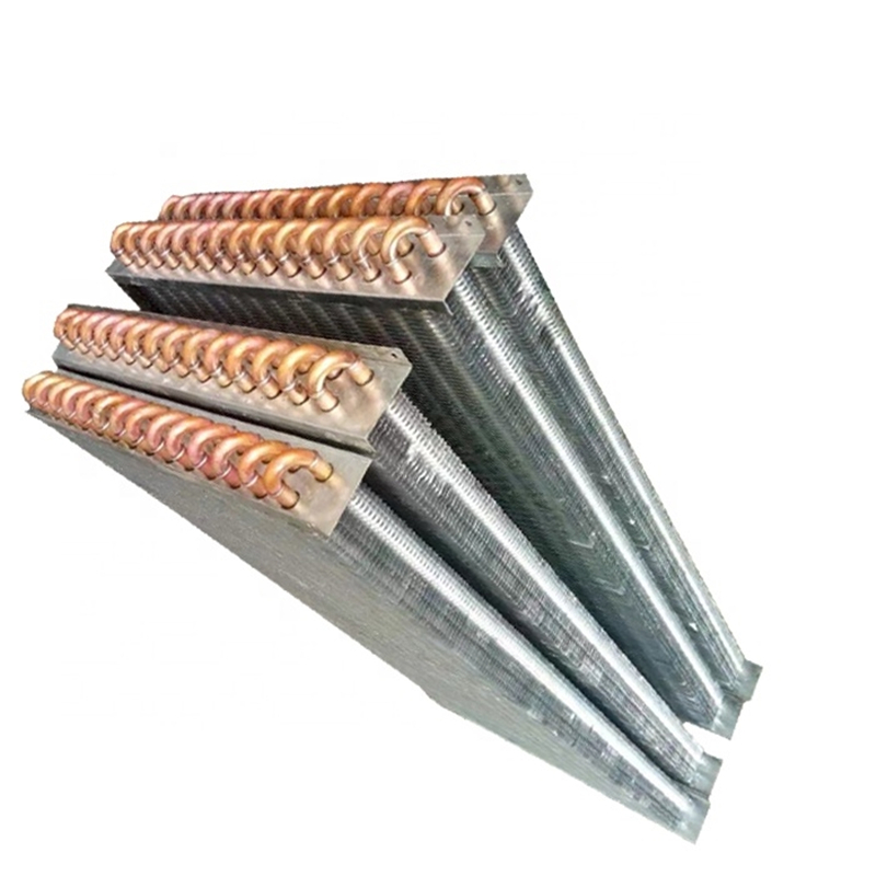 河南地区生产定制铜管超市立风柜蒸发器风冷翅片冷凝图片
