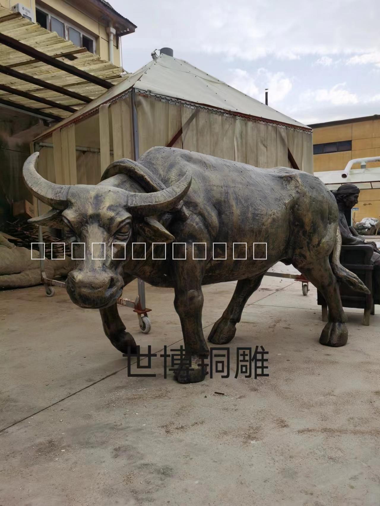 唐县世博雕塑制造有限公司设计加工安装 铜牛 华尔街牛 拓荒牛图片