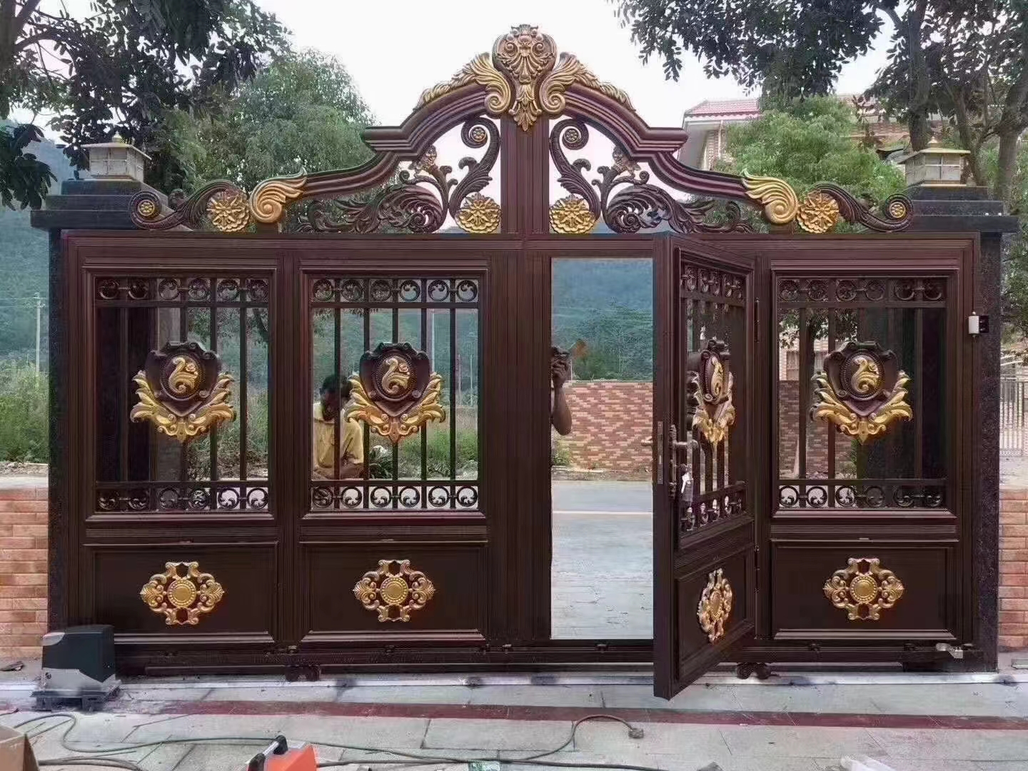 深圳铝艺院子门围栏厂家-别墅庭院围栏定制-价格-设计安装