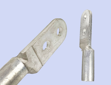 DTLQ钎焊双孔铜铝鼻子 焊接过渡接线端子 铜铝接头线耳图片