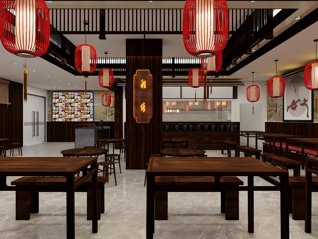 餐馆装修设计项目：湘情餐馆设计案例图片