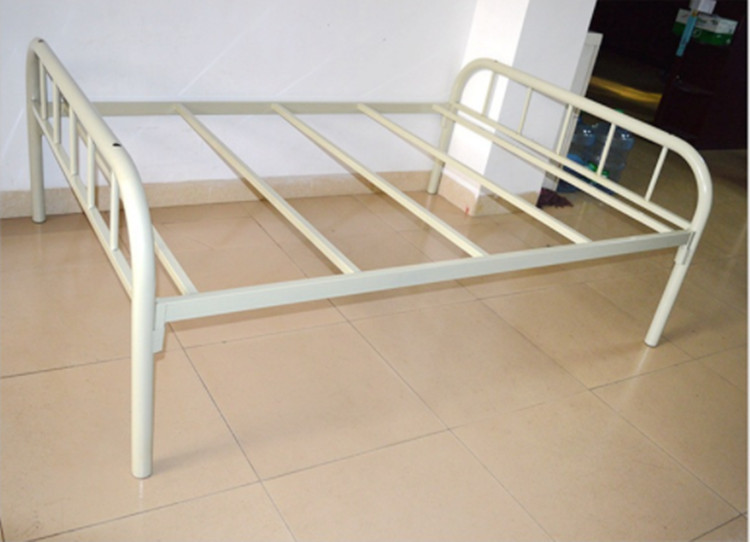 单人单层学生员工工地宿舍木板铁架床.