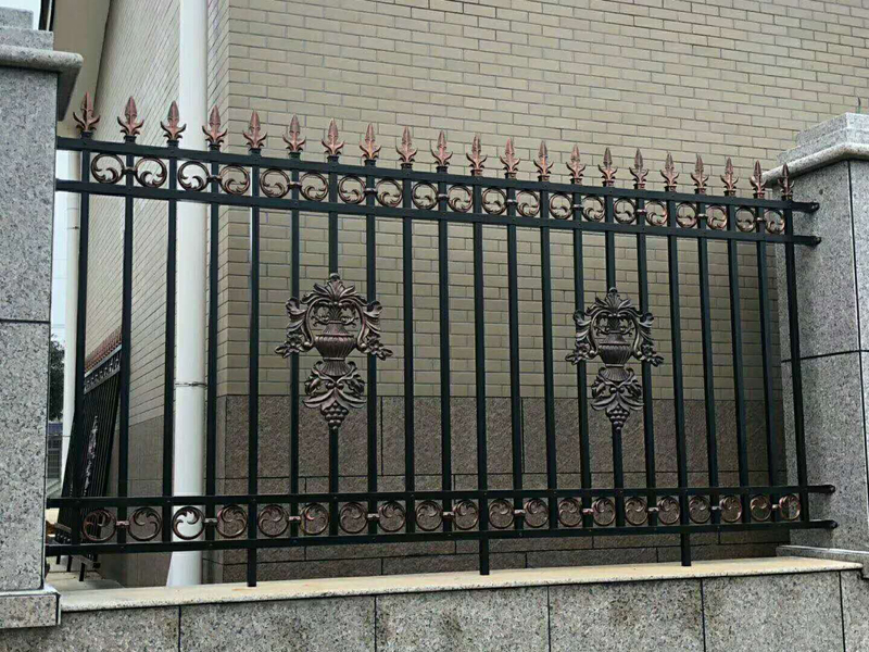 铁艺楼梯扶手 别墅小区围栏 庭院围墙铝艺栏杆 中式阳台护栏