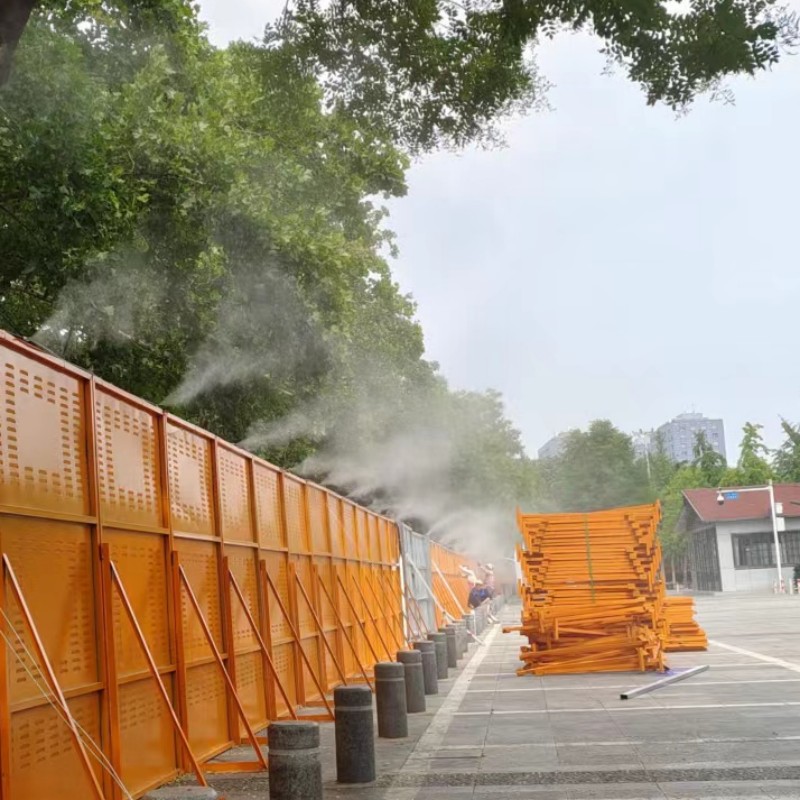 建筑工地围挡喷淋高压微雾降尘设备 围挡喷淋降尘设备图片