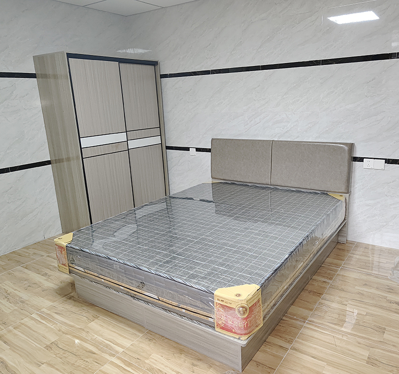 泉州酒店公寓1.8米床现代简约板式床家用大床简约卧室家具1.2米单人床出租屋北欧床主卧双人床