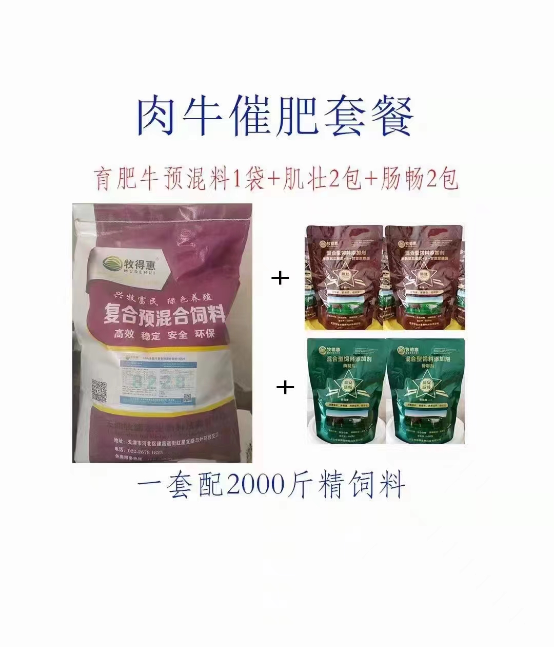 天津牧得惠 肉牛催肥长肉快 不过料 肉牛催肥套餐包图片