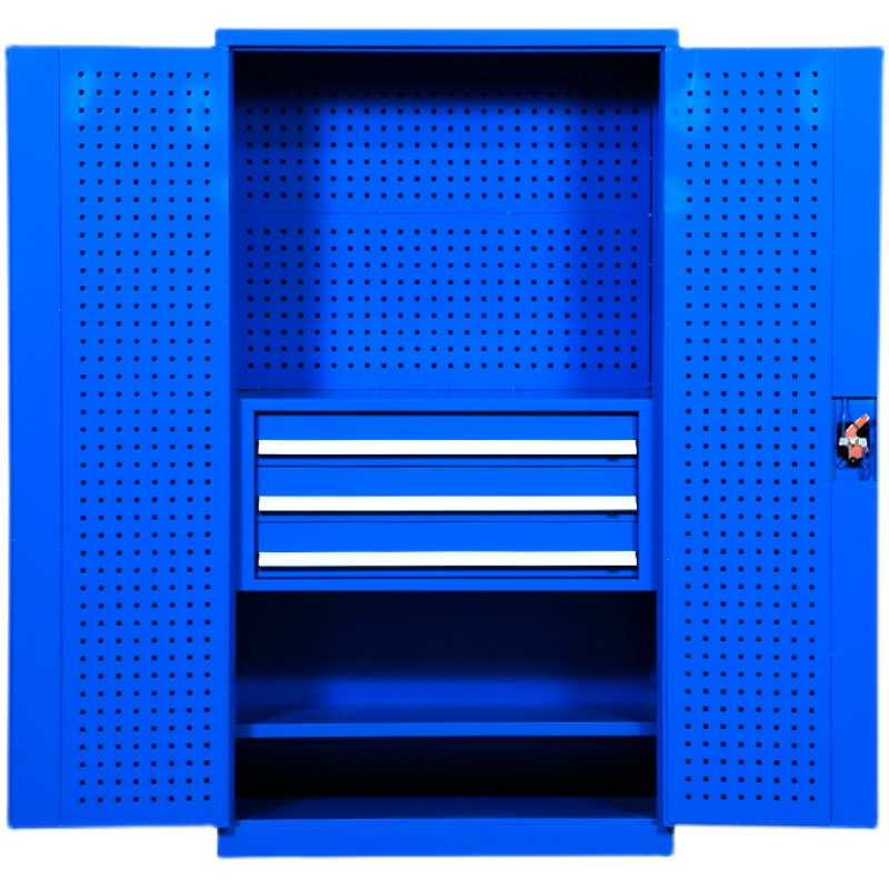 五金工具柜车间用双开门多功能储物铁皮柜子车间零件柜重型工具柜