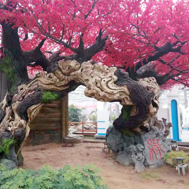 北京市景观雕塑厂家景观饰品工艺假山制作支持定制景观雕塑 水泥假山假树 园林景观