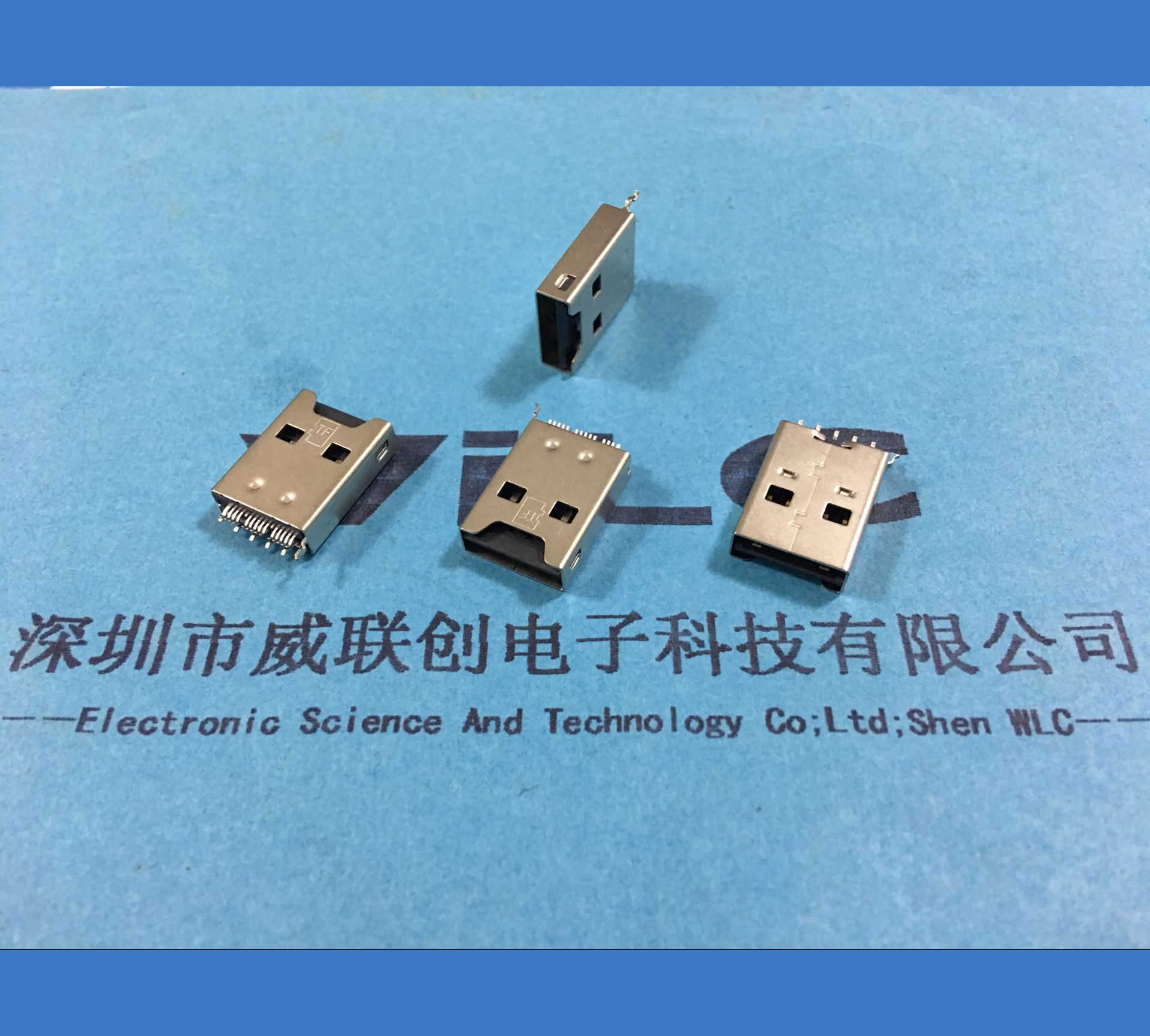 AM 折叠翻盖式USB公头 A公加Micro头 OTG二合一连接器 焊线式