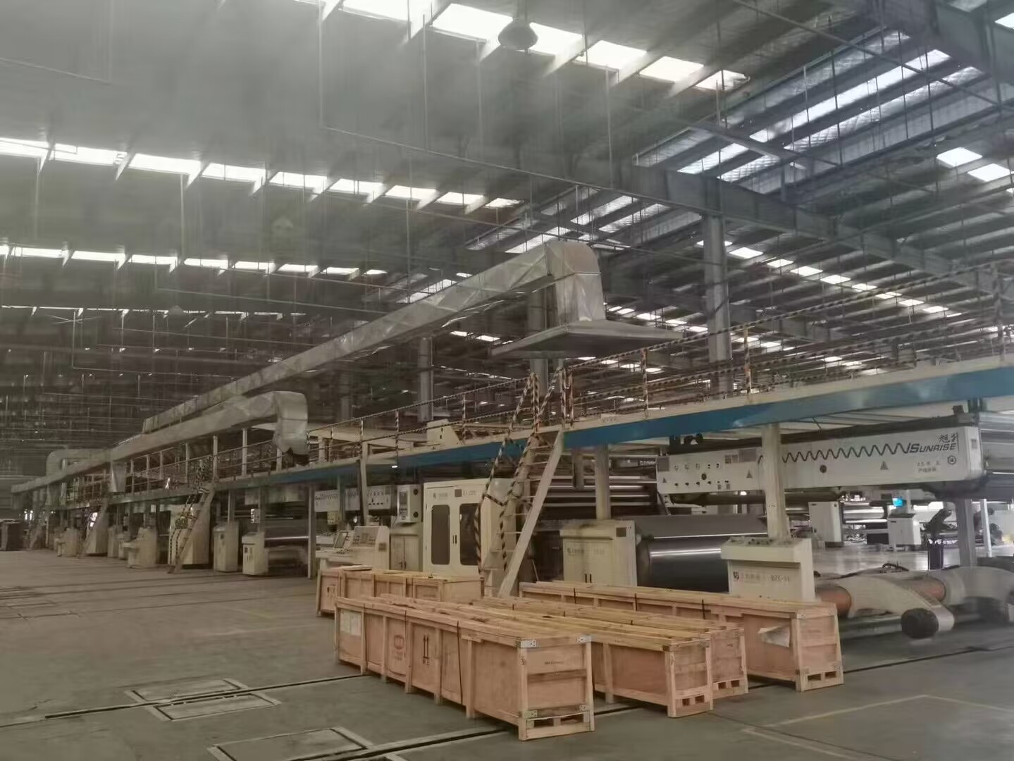 出售12年台湾协旭昆山产2.5米7层纸板生产线  二手纸板生产线买卖