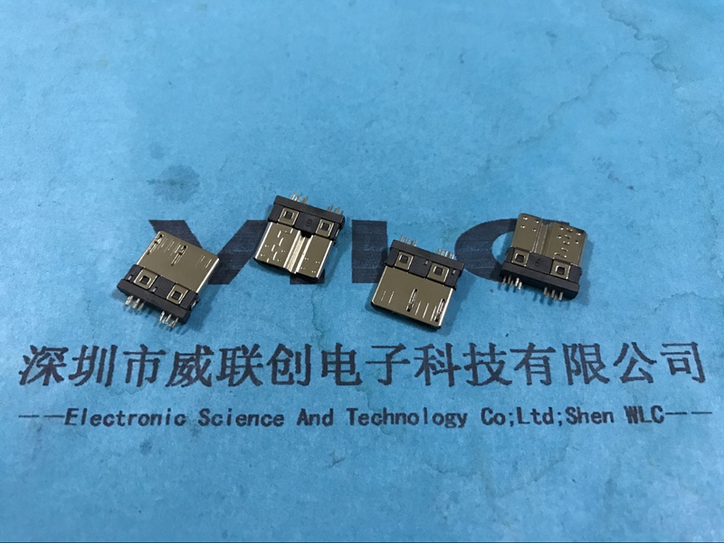 3.0夹板USB Micro 10P 公头 夹板0.8~1.0 耐温 301钢壳