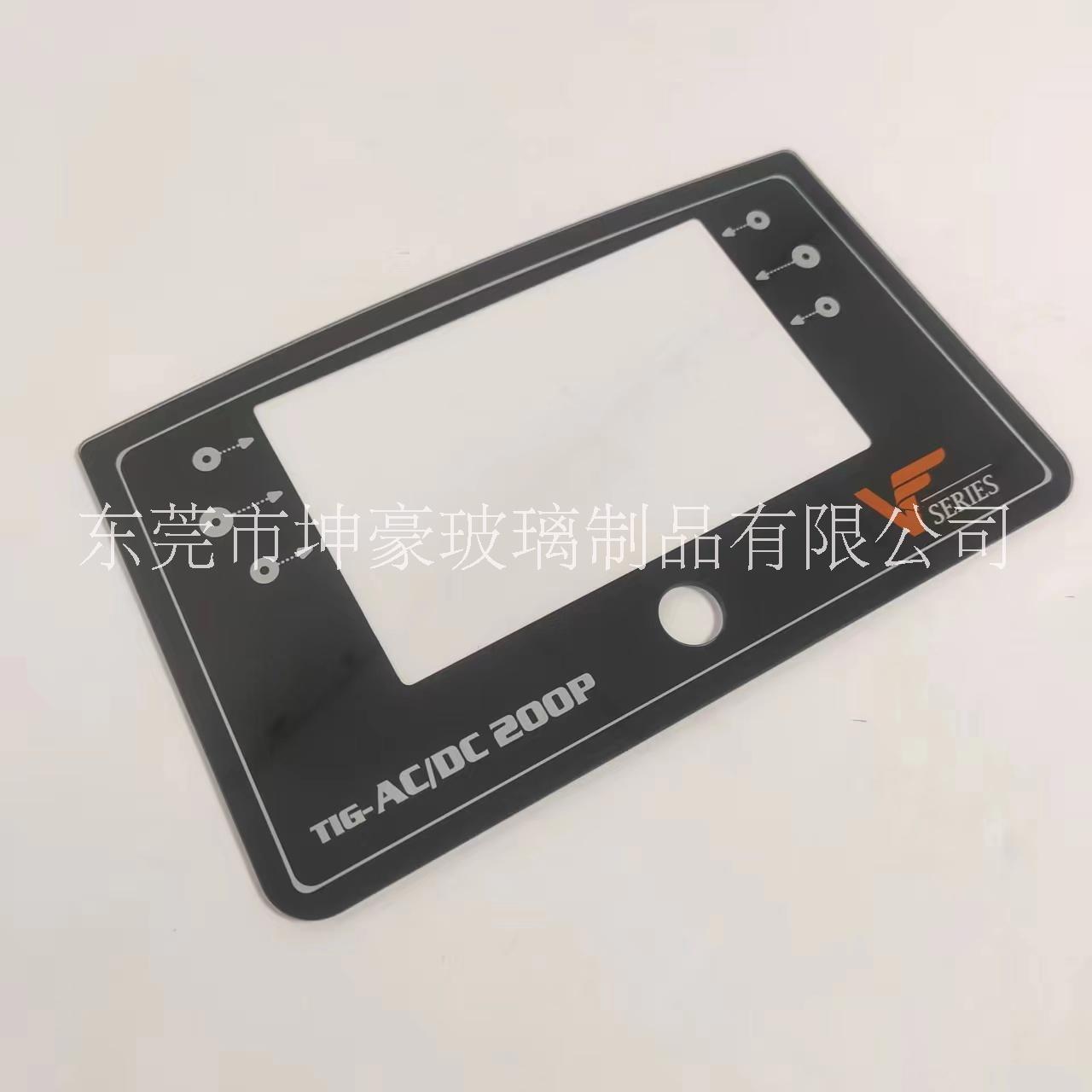 丝印玻璃面板智能触摸屏玻璃 2mm设备保护盖板玻璃丝印黑色油墨工艺批量生产图片