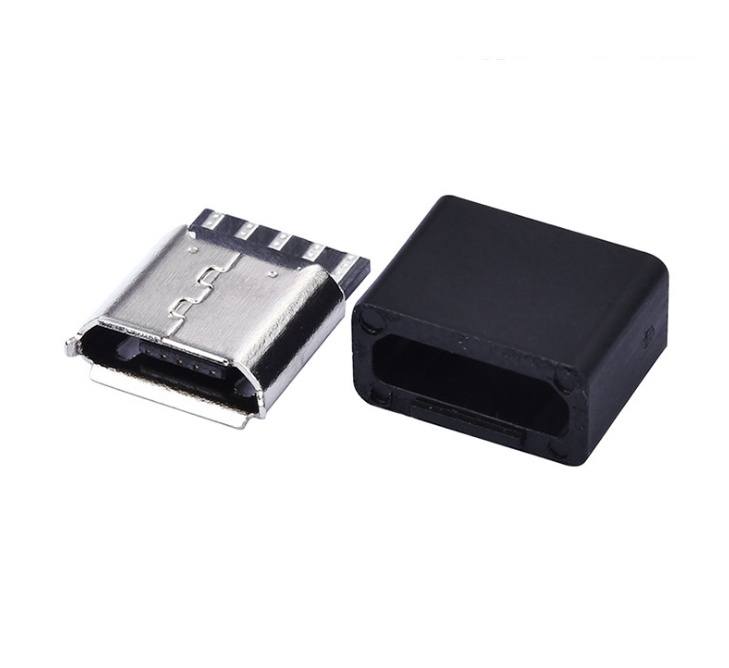 夹板MICRO USB 连接器 5P迈克母座B型 安卓V8接口