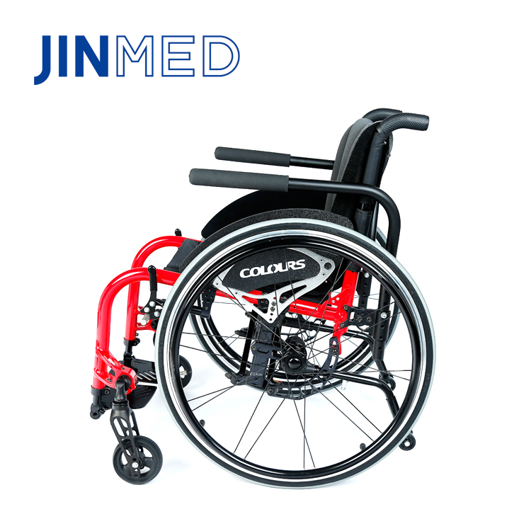 中进JINmed高端轮椅航钛铝合金多功能老年轮椅批发