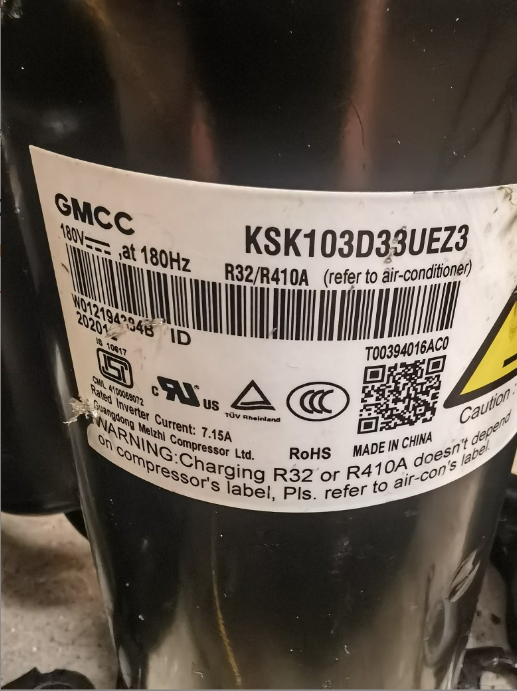 KSK103D33UEZ3 GMCC直流变频压缩机R32/R410A