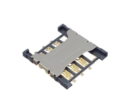 专业厂家MICRO SIM卡座9Pin直插式1.24H 常开侦测开关SIM连接器
