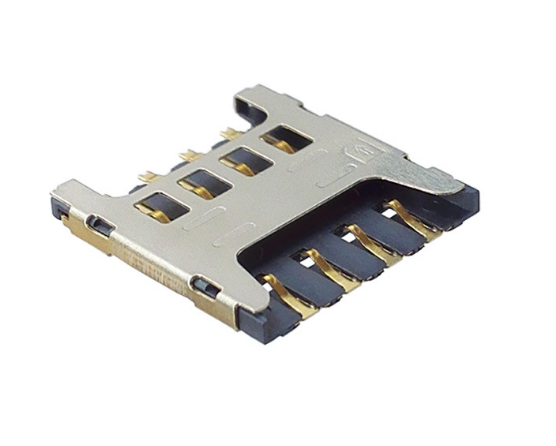 8P MICRO SIM卡座 1.5H直插式SIM卡槽 物联网LOT电子连接器