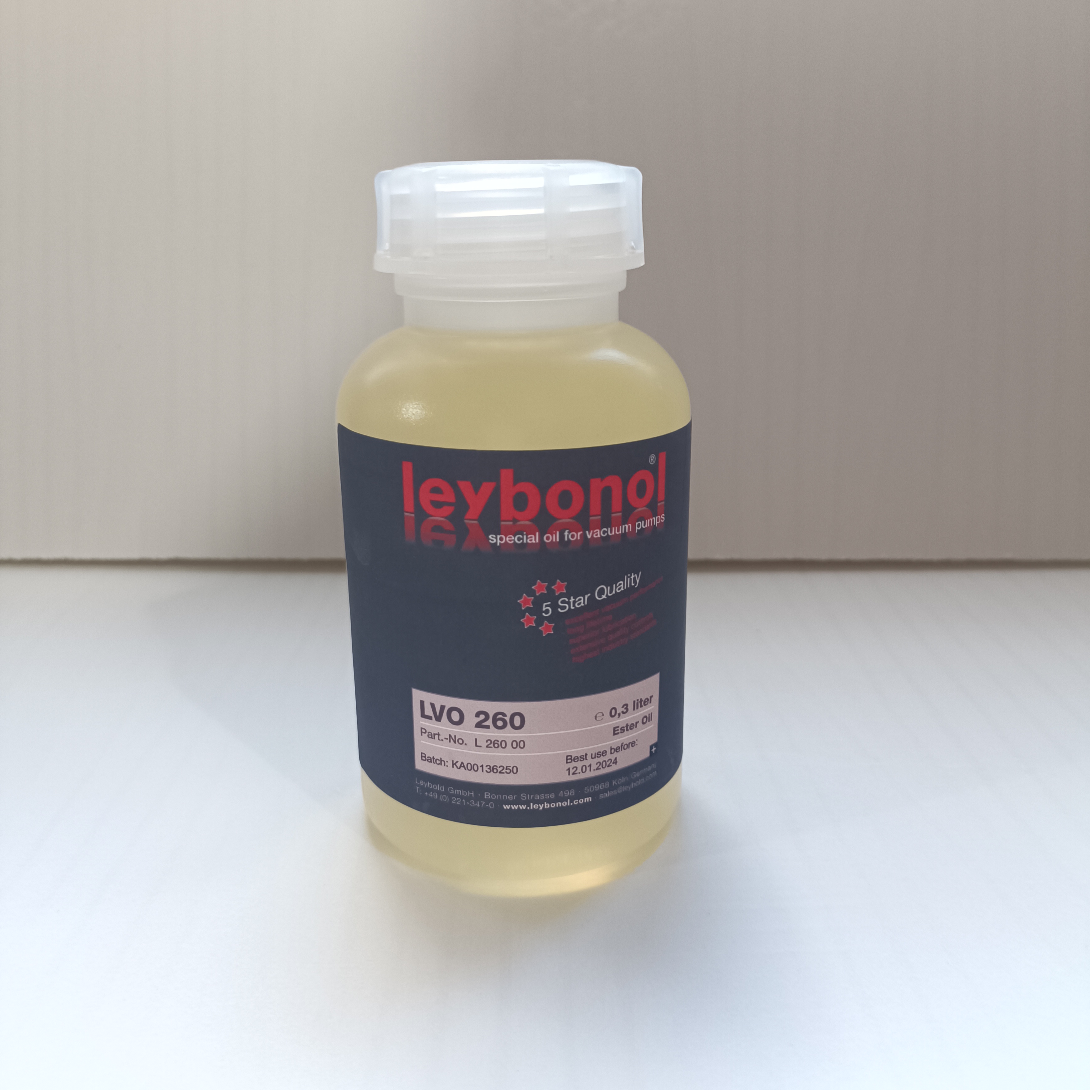 Leybold莱宝真空泵油LVO260 0.3L润滑性强耐高温低温抗磨损抗泡沫