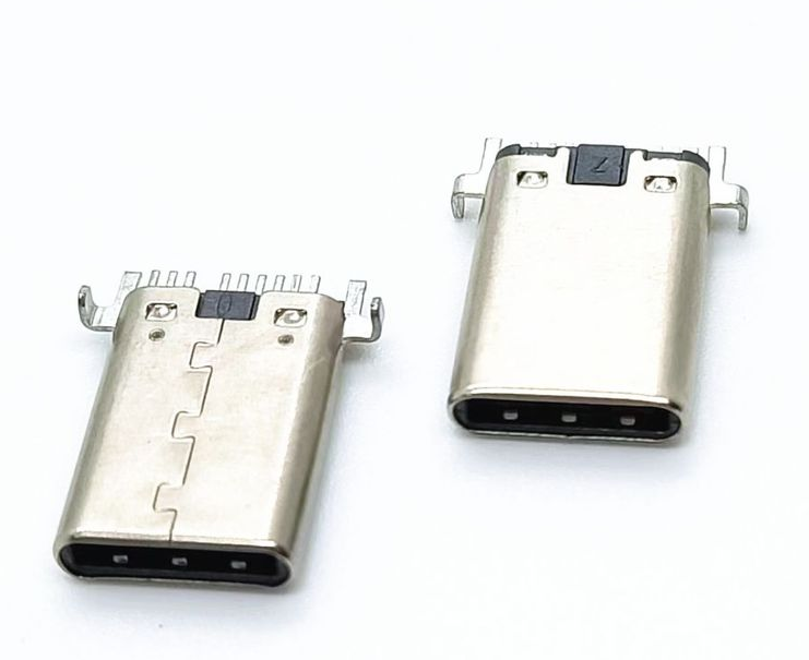 9PIN TYPE-C公头 后两脚沉板DIP 铆压 USB3.1公座 9PIN沉板SMT