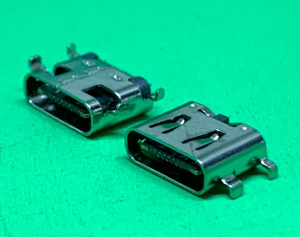 USB3.1母座 6P后贴SMT TYPE C连接器 单充电USB连接器 沉板smt
