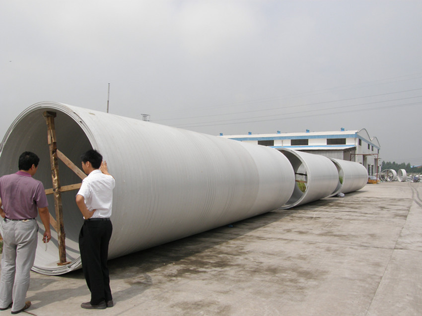 大口径pvc-u钢塑复合缠绕排水管 dn500米白色