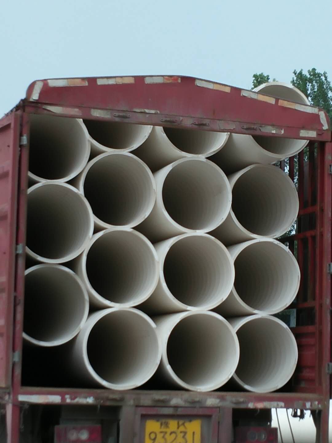 大口径pvc-u钢塑复合缠绕排水管 dn500米白色