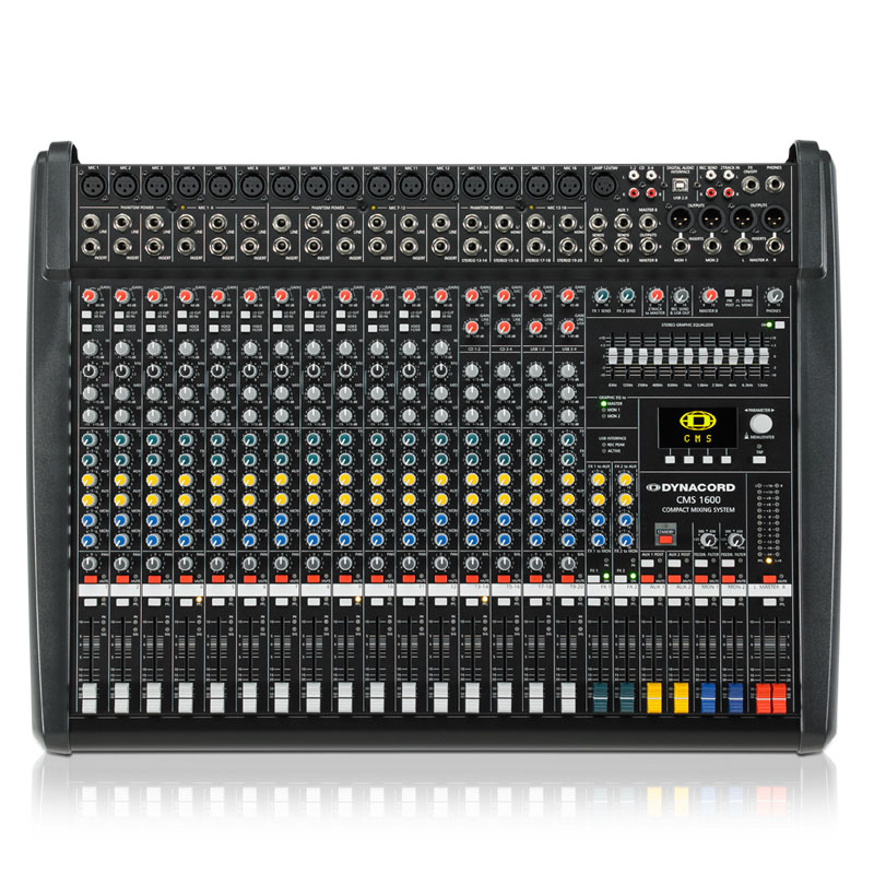 Dynacord CMS600-3 大地调音台 智能会议室音视频系统 大地音响 8通道紧凑型混音系统     直观的混