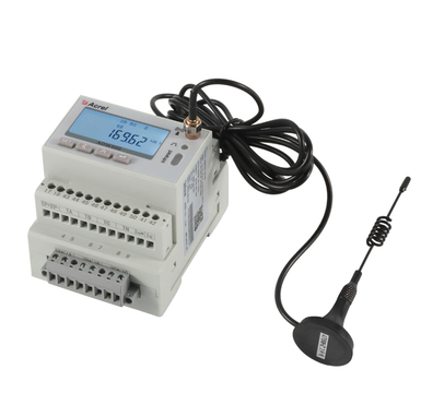 CE认证 无线计量电能表 4G无线数据传输 全电能计量配电柜内导轨安装图片