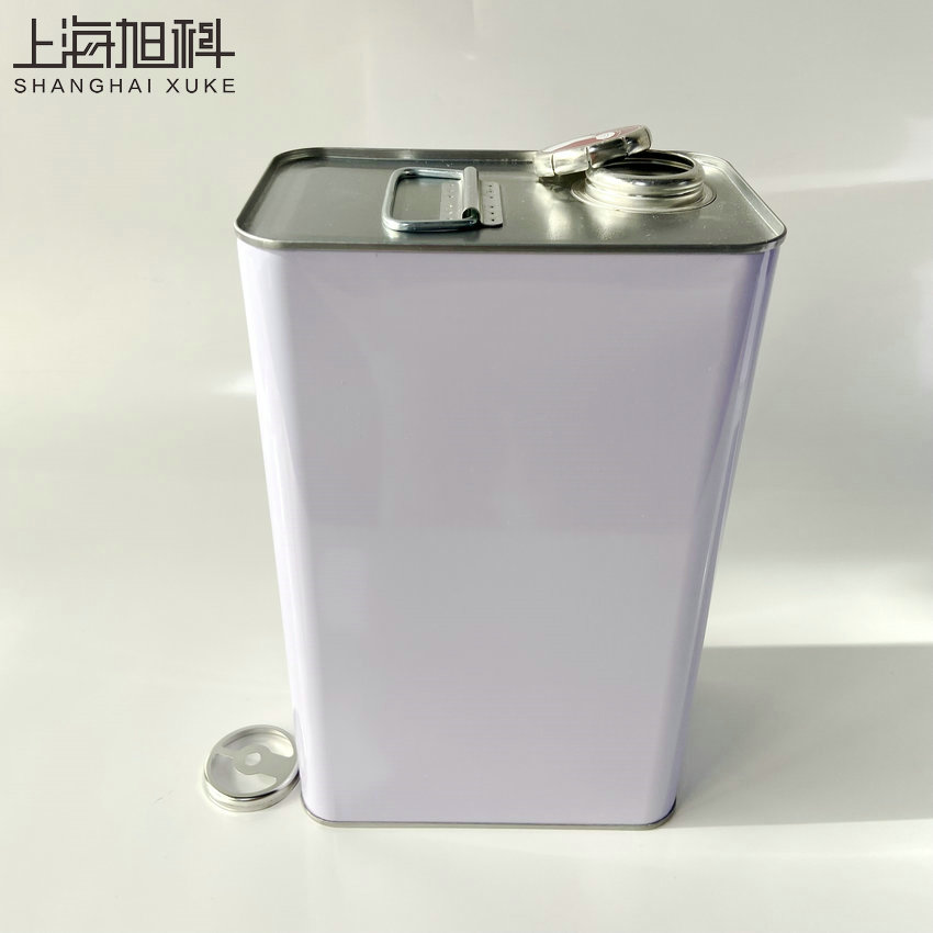 4L涂白指压盖方罐 密封油样桶 涂料油漆桶 化工铁罐 溶剂固化剂罐