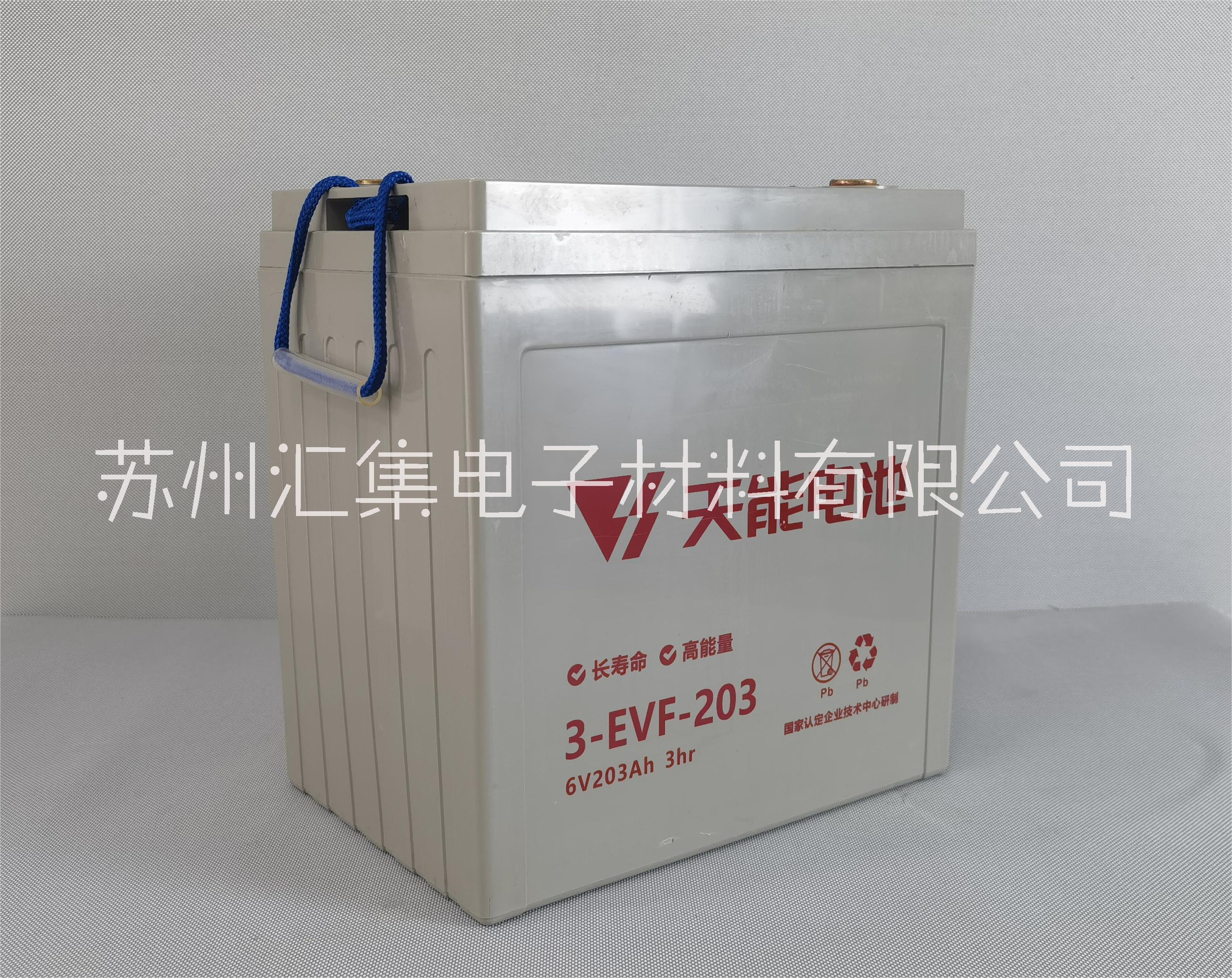 天能铅酸蓄电池3-EVF-203电动汽车观光车6V200ah洗地机三轮车叉车电池