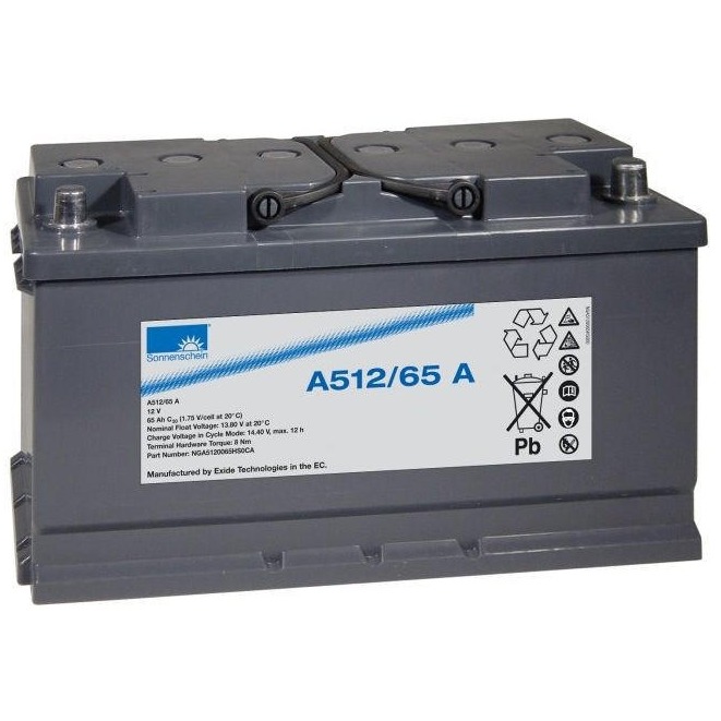 德国阳光蓄电池A512/55-A-12V55AH进口胶体阳光蓄电池图片