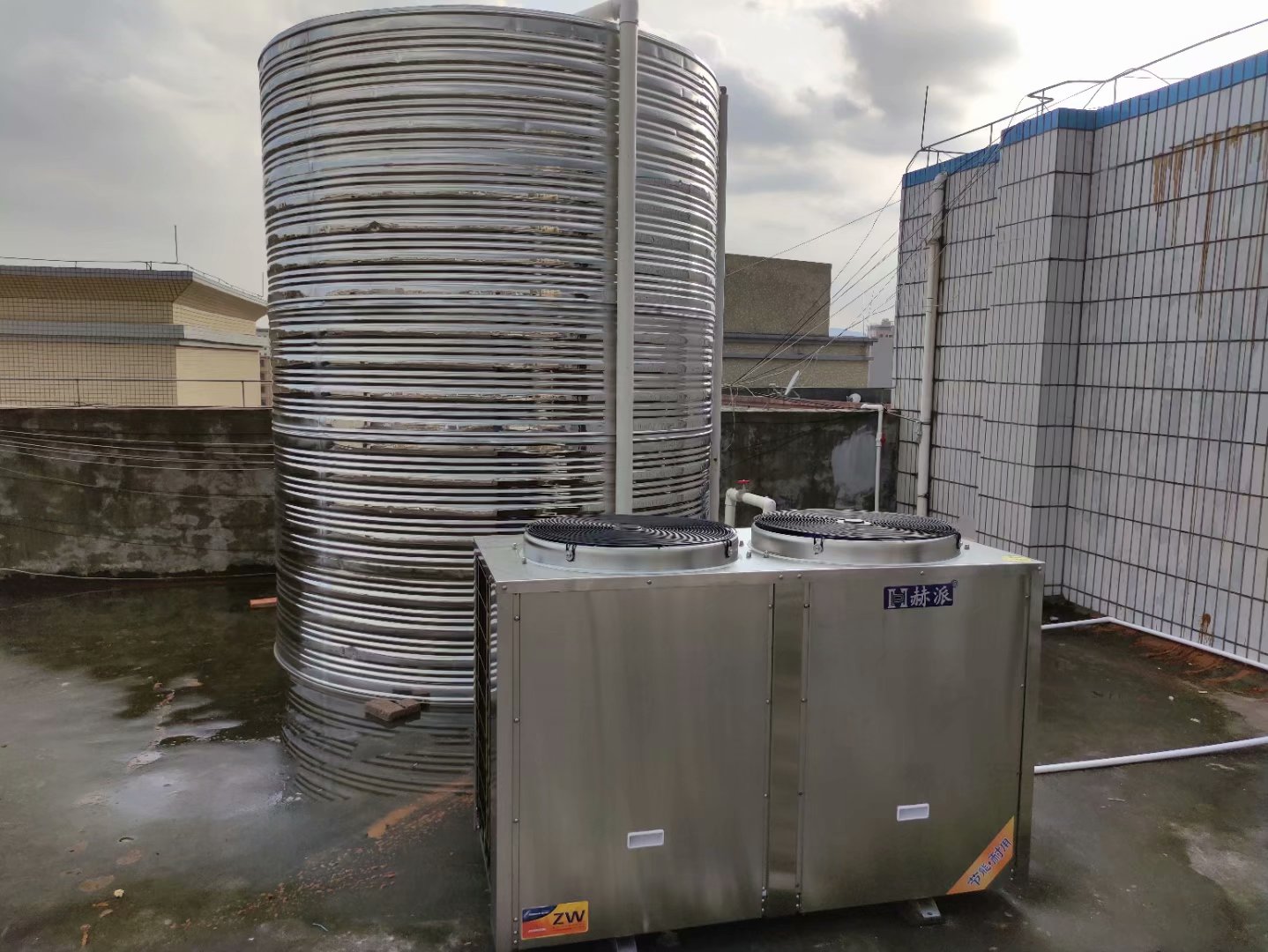 佛山空气能热水工程 工地学校工厂酒店公寓节能热水设备
